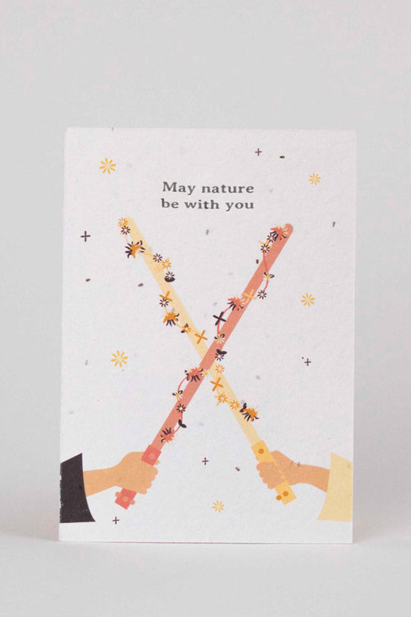 Pflanzbare Postkarte "May nature be with you"
