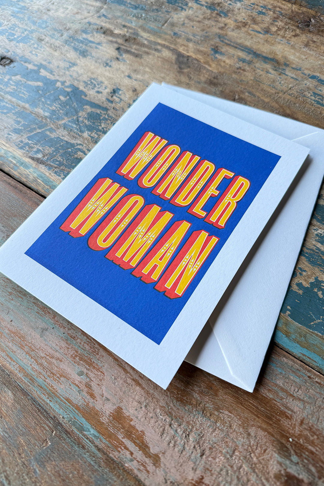 Letterpress Card "Wonder Woman"