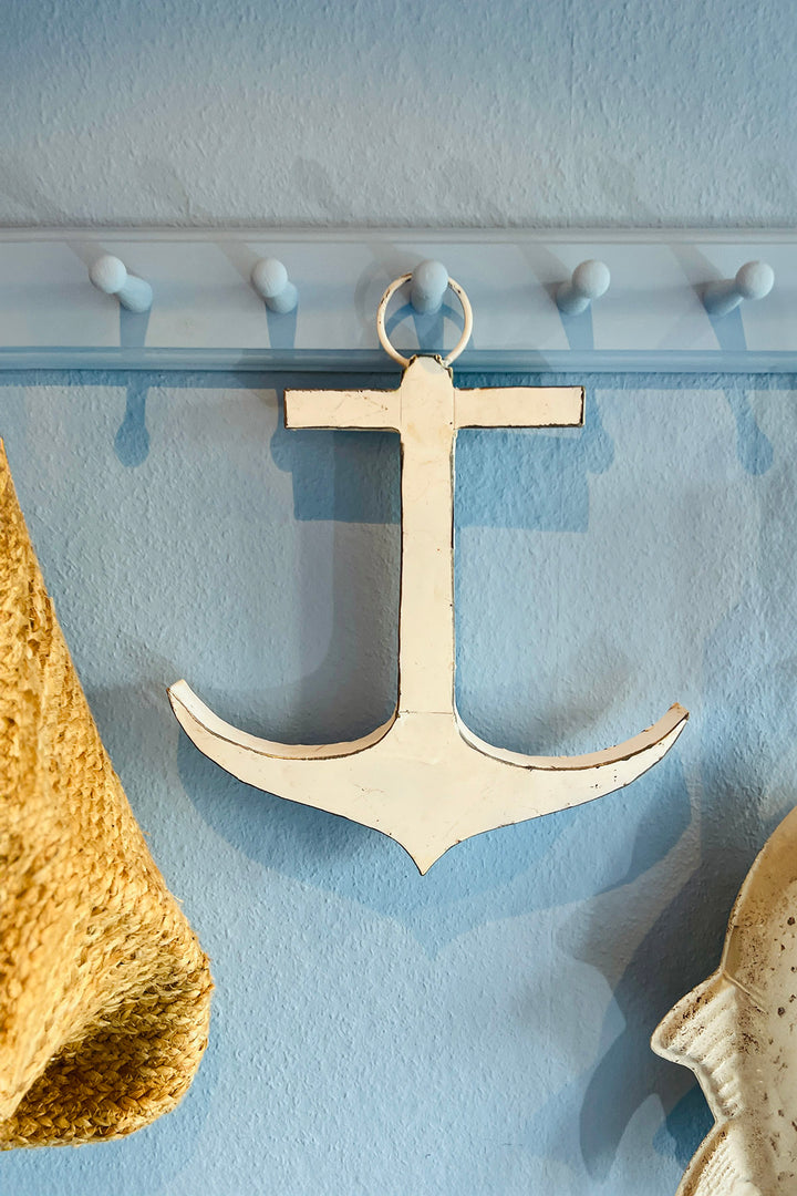 Recycled Metal Anchor - White