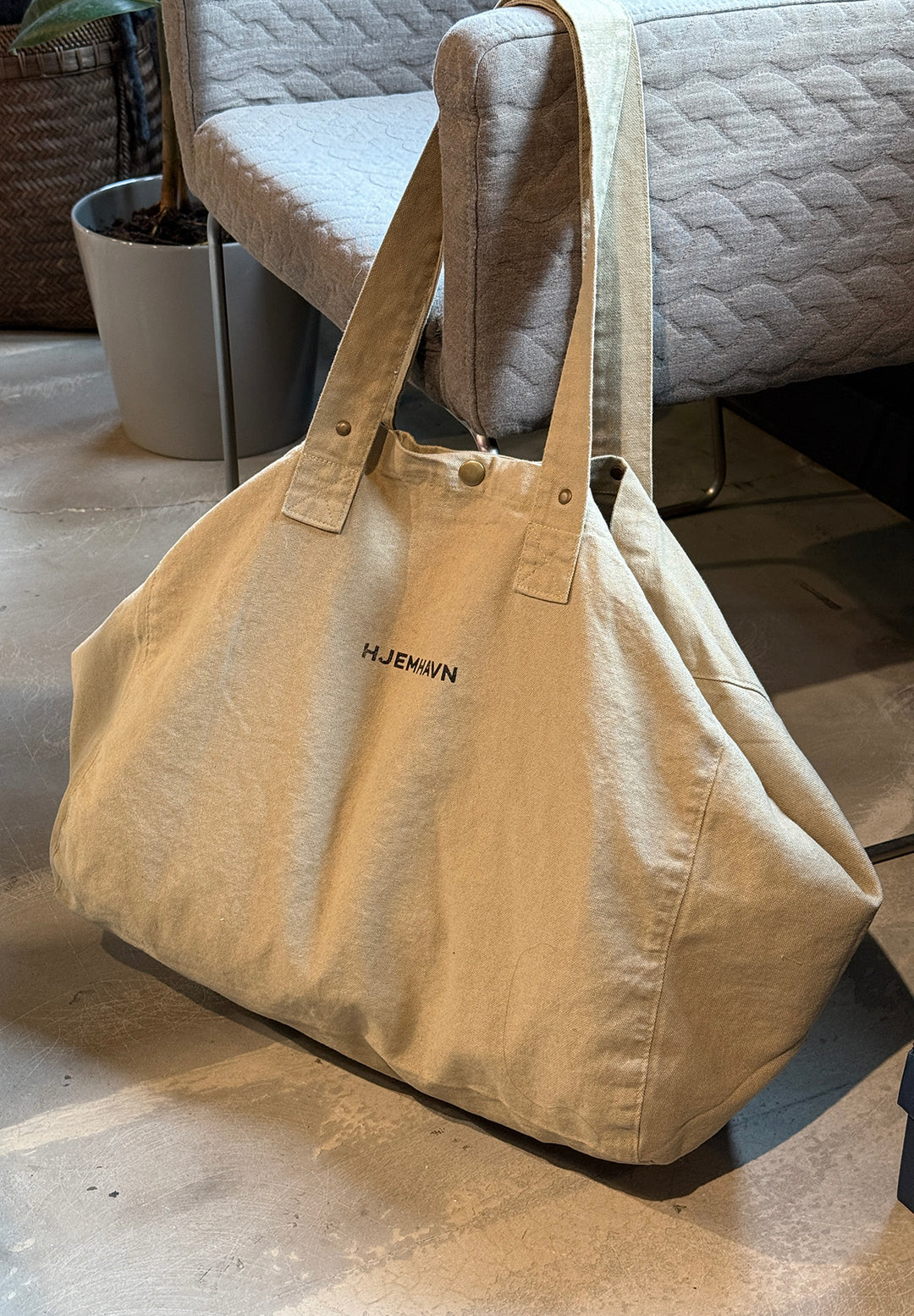Faded Shopper Bag "Hjemhavn"