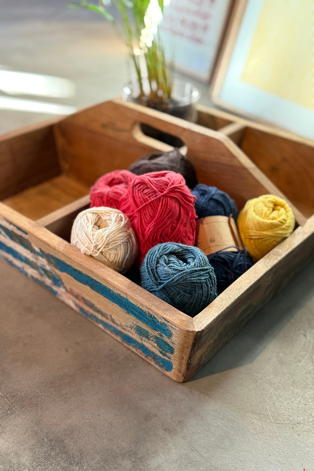 Træbakke med greb - Genbrugstræ