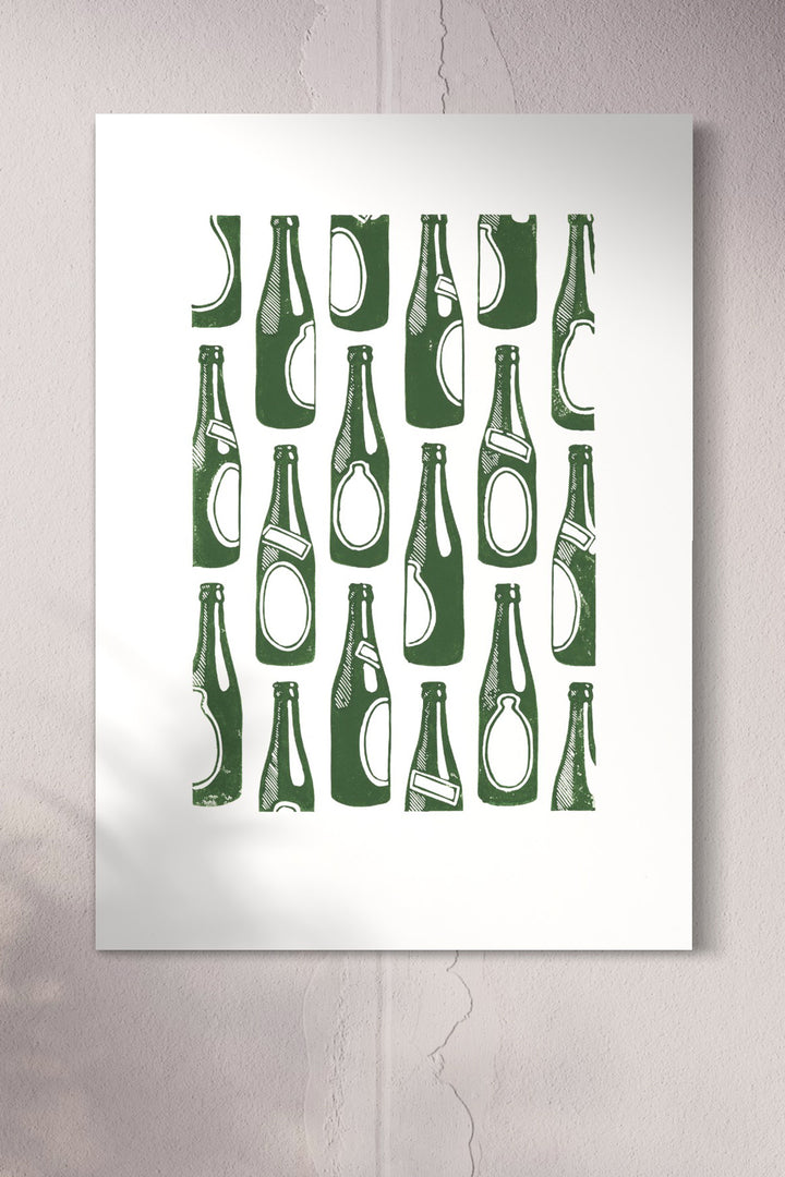 Bier - Linoleumdruck
