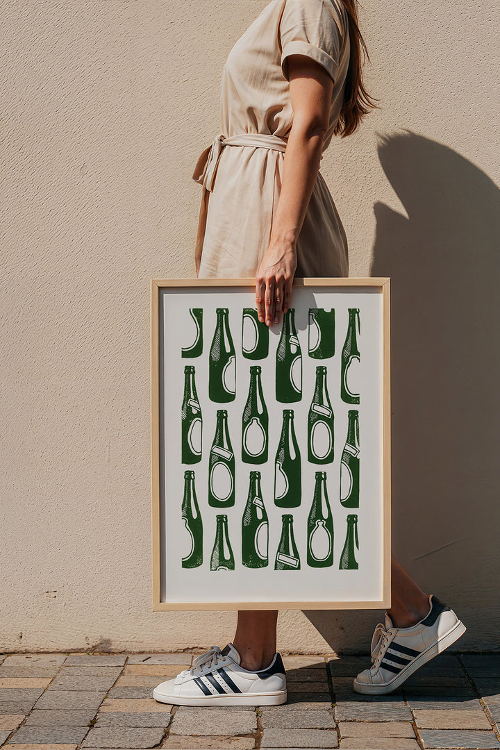 Bier - Linoleumdruck