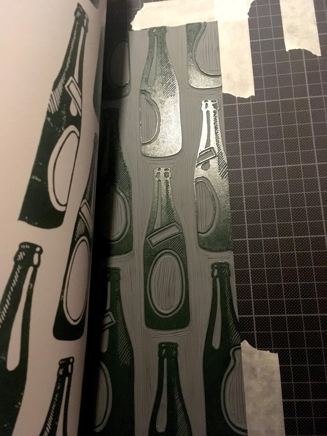 Bier - Linoleumdruck