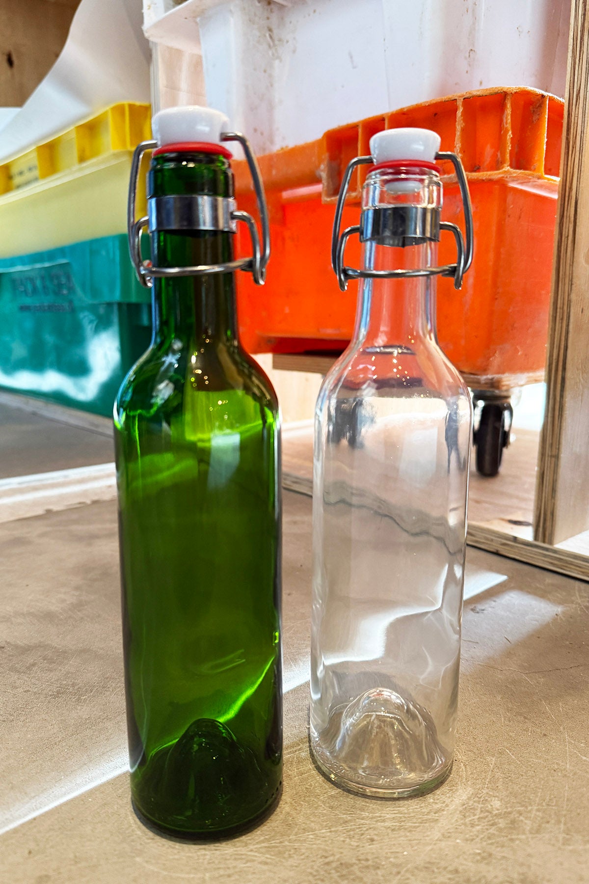 Drikkeflaske fra vinflasker - Upcycling