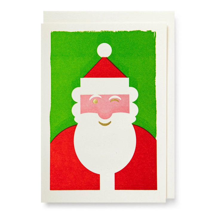 Grußkarte "Winking Santa"