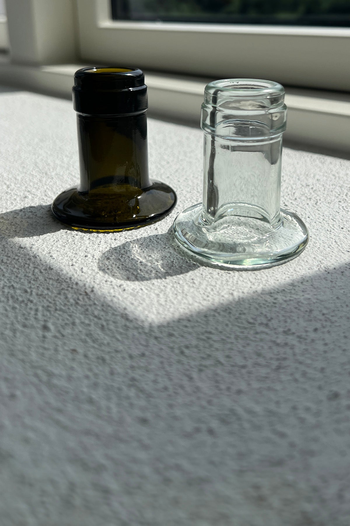 Lysestage fra vinflasker - Upcycling