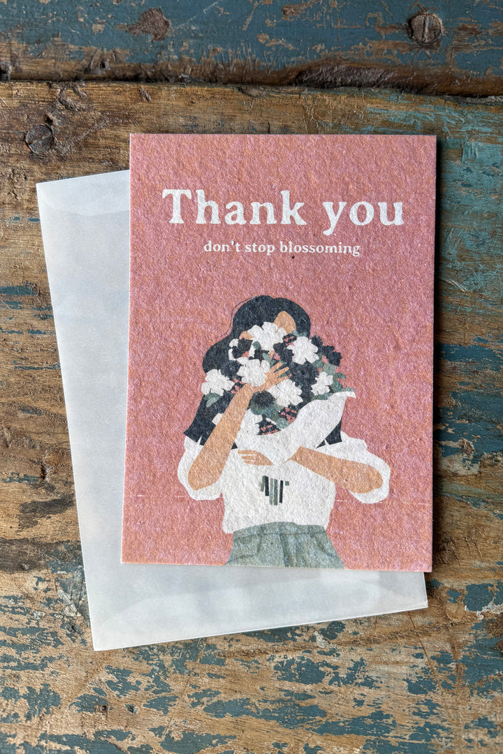 Pflanzbare  Postkarte "Thank you"