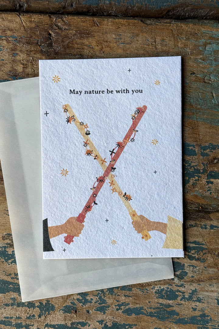 Pflanzbare Postkarte "May nature be with you"