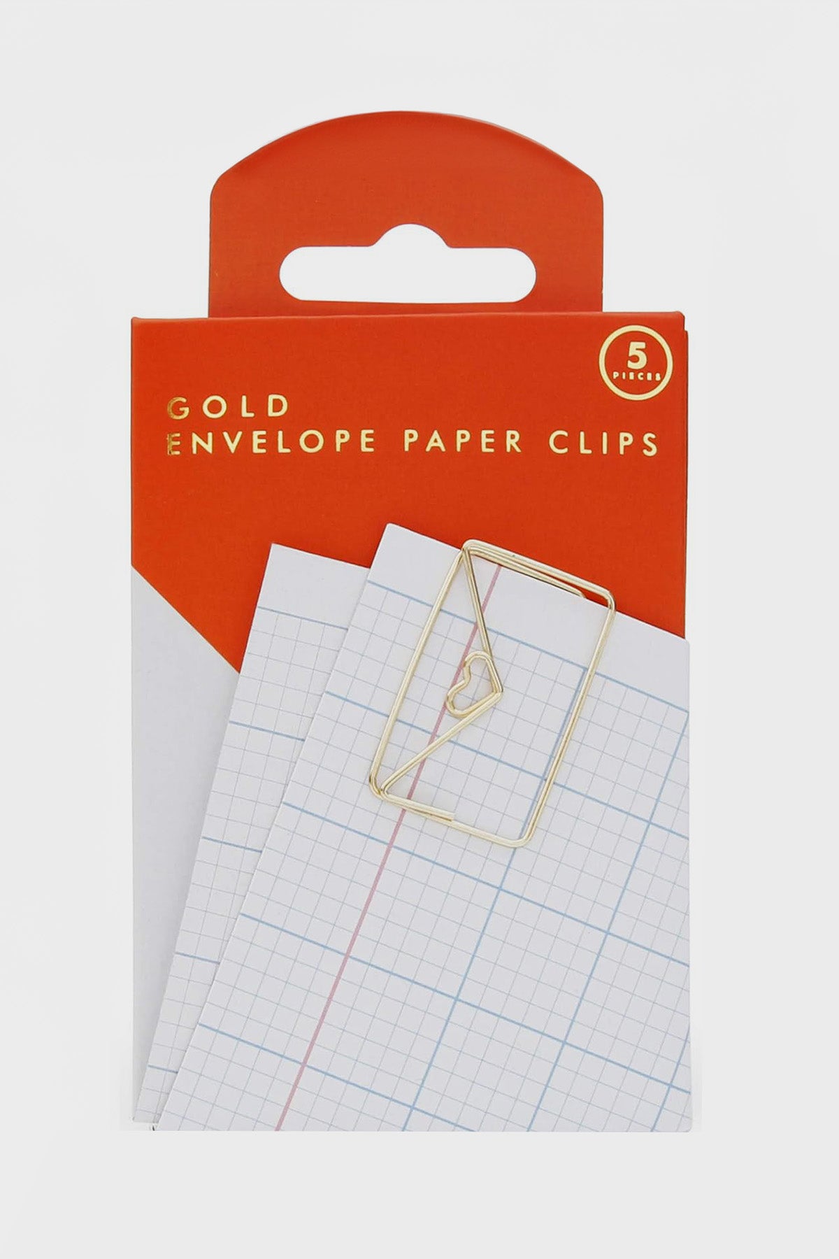 Paper Clips Envelope Gold (5 pack)