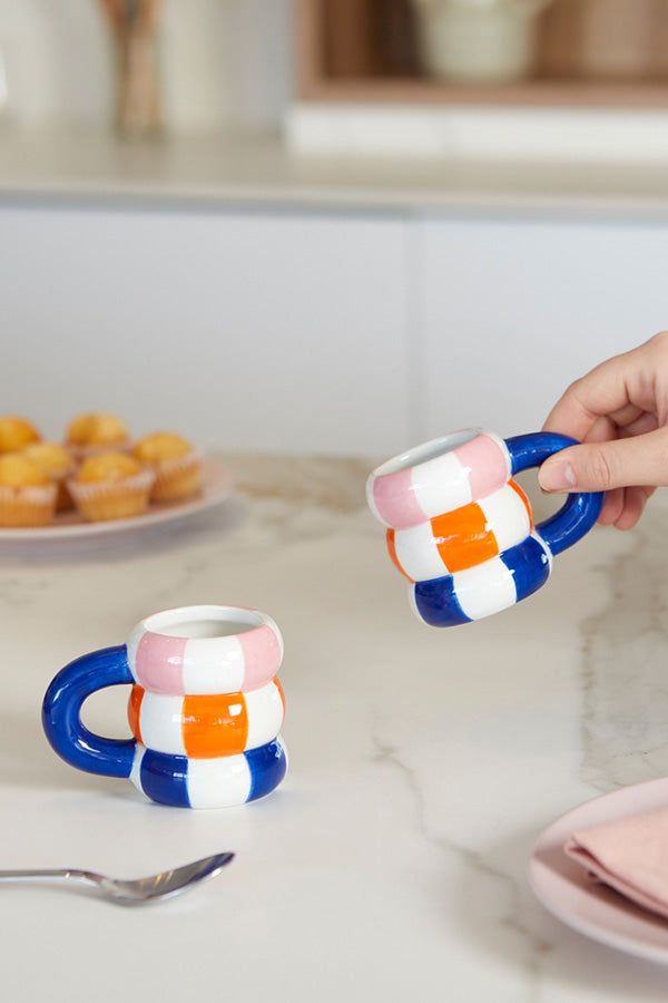 Keramikkrus "Baderinge" (2 stk) - Blue