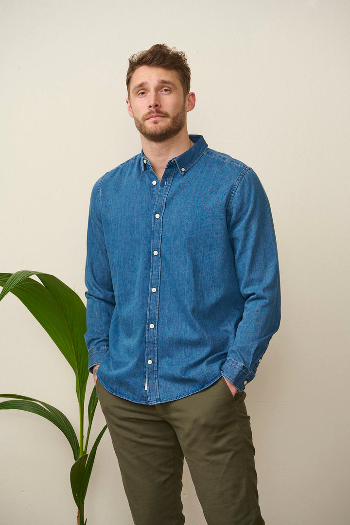 Organic Denim Shirt - Dark Wash - Men