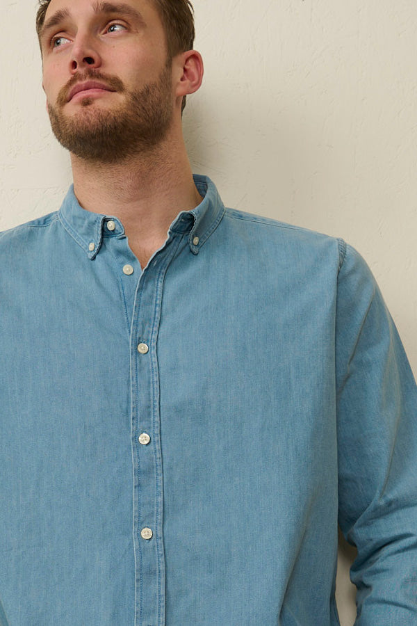 Organic Denim Shirt - Light Wash - Men