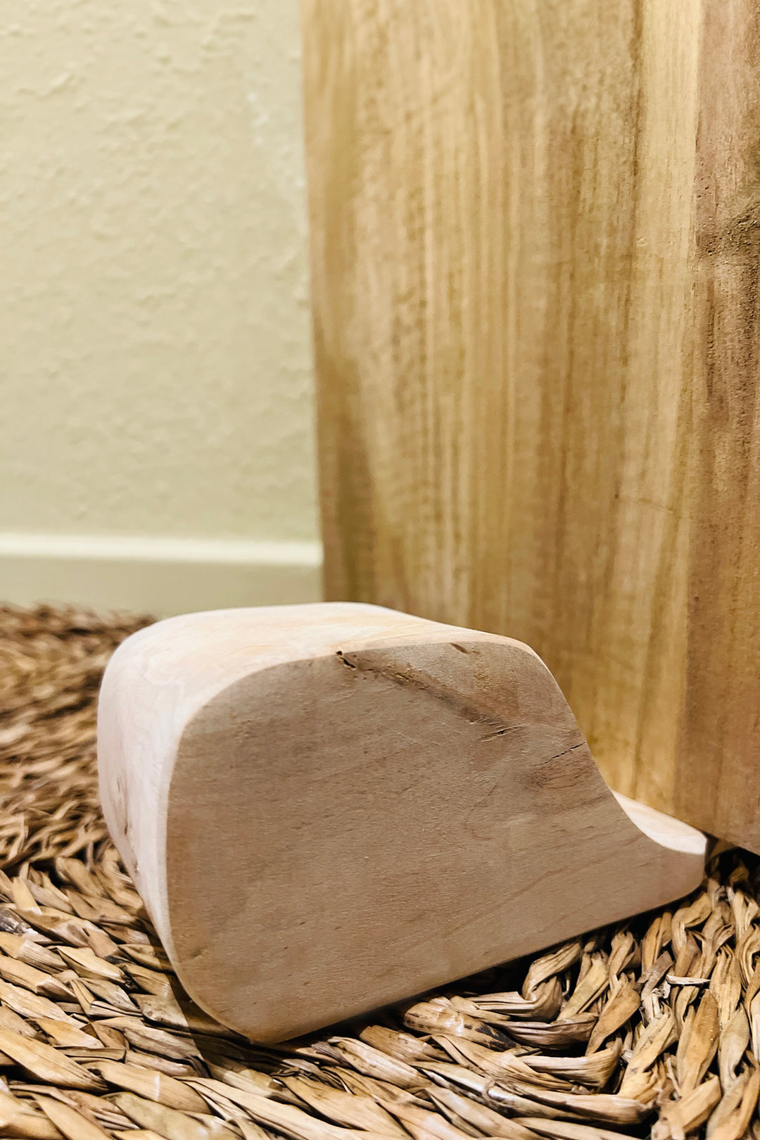 Doorstop - Whale - Wood