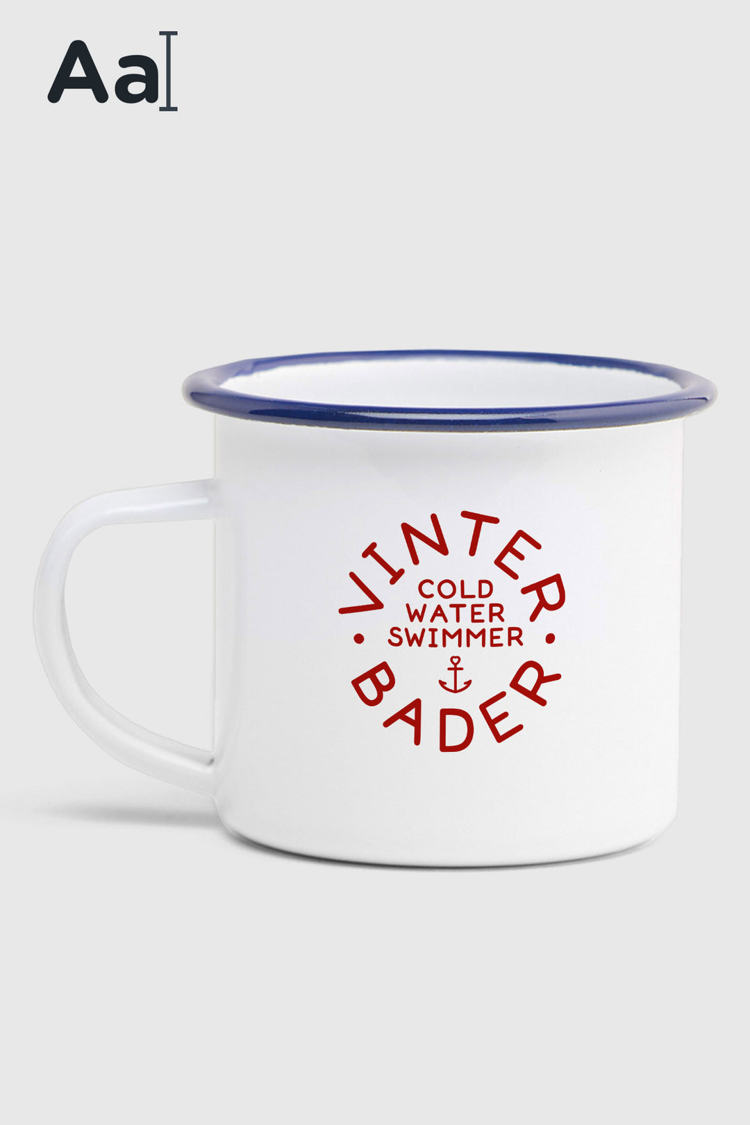 Enamel mug "Winter Baths" incl. name