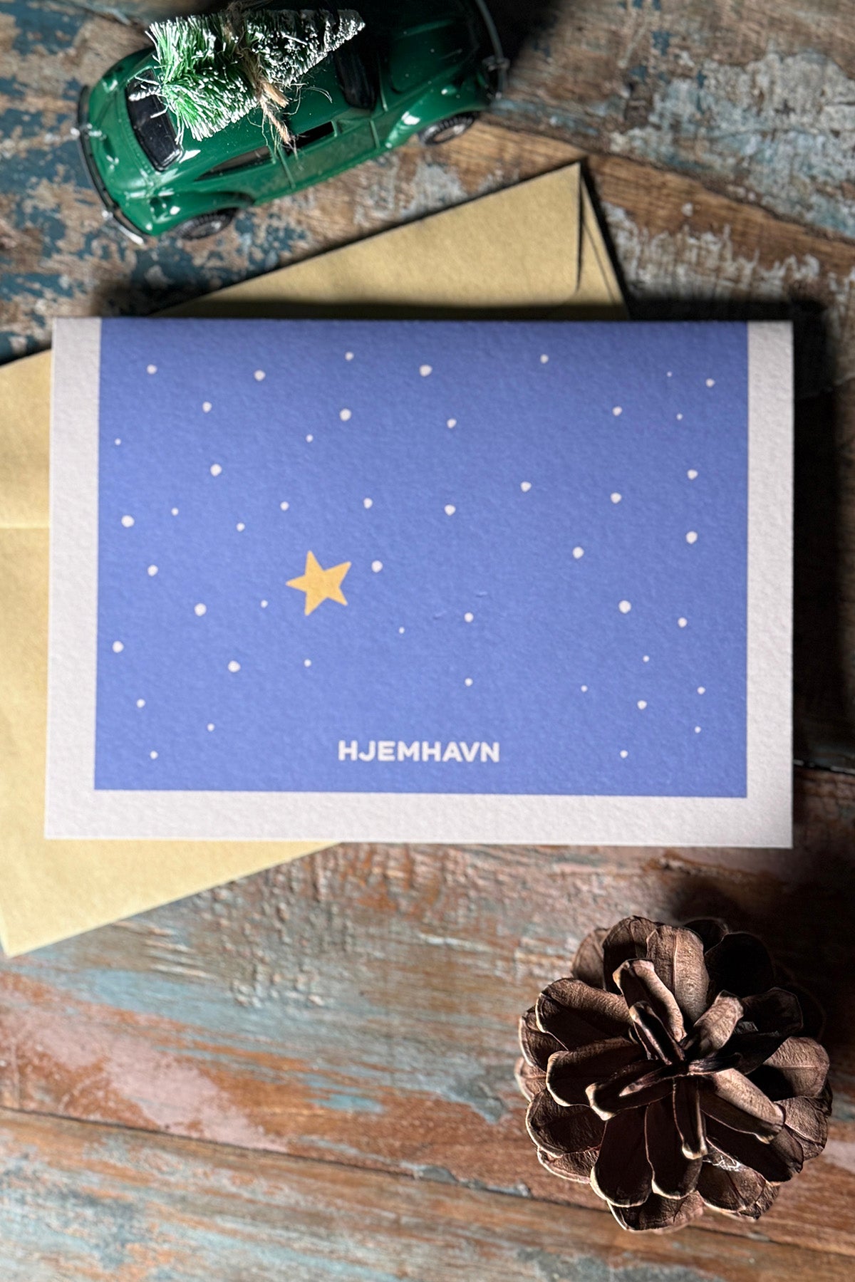 Julekort "Øl, Figner & Hornmusik"