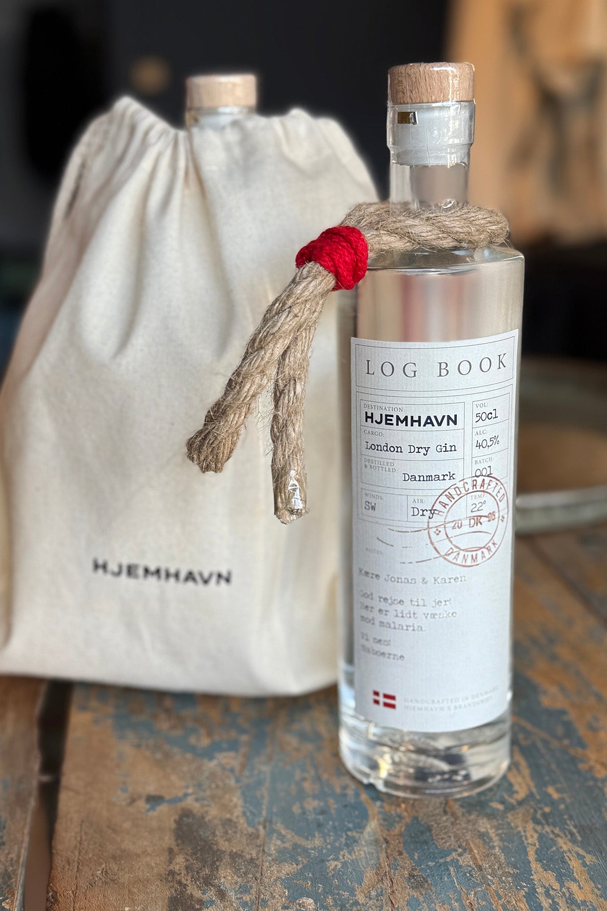 Logbook Gin "med personlig hilsen/etiket"