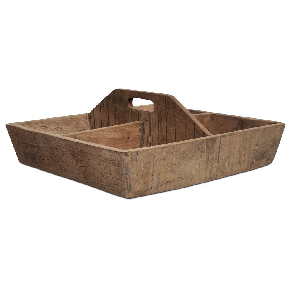 Træbakke med greb - Genbrugstræ