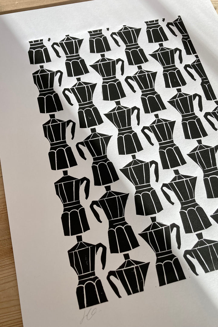 Kaffee - Linoleumdruck