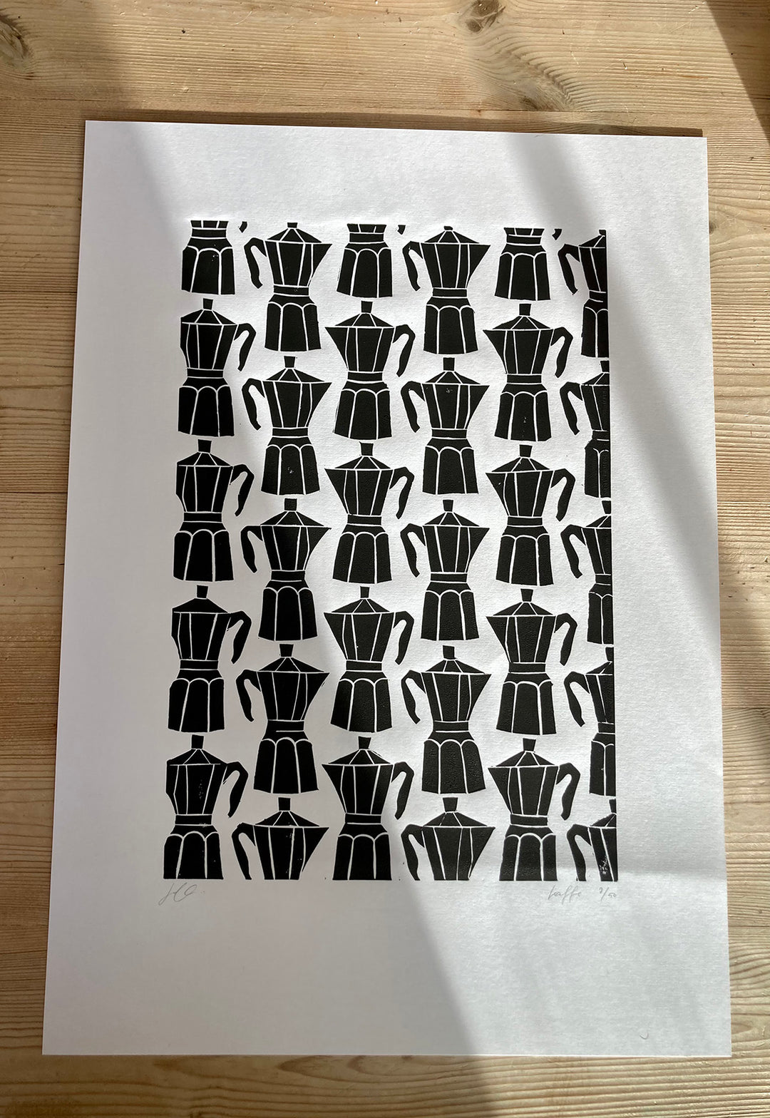 Kaffee - Linoleumdruck