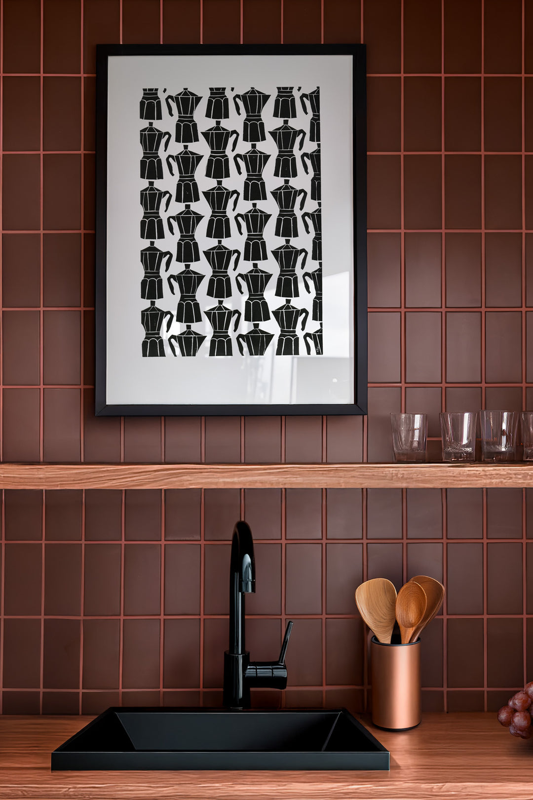 Kaffee - Linoleumdruck