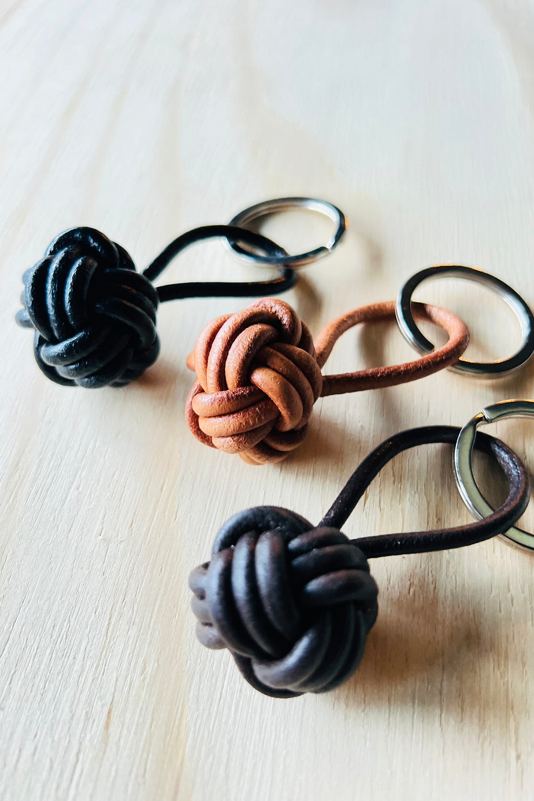 Nøglering - Knyttet Læder