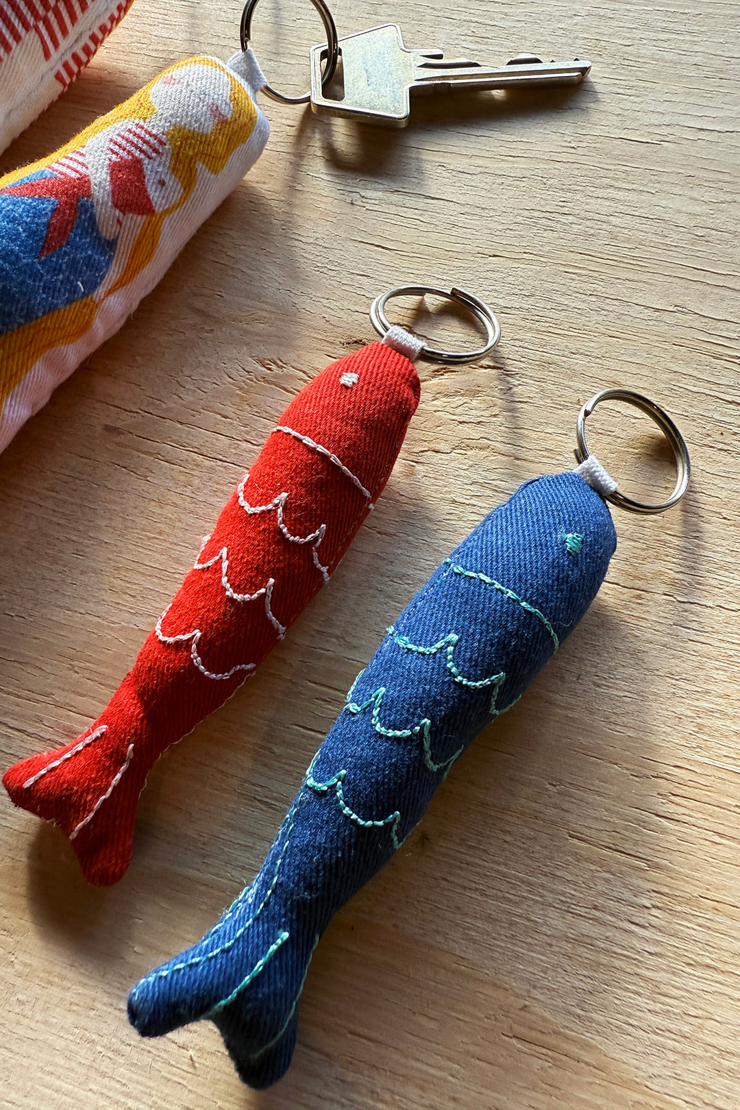 Nøgleringe i stof (flere varianter)