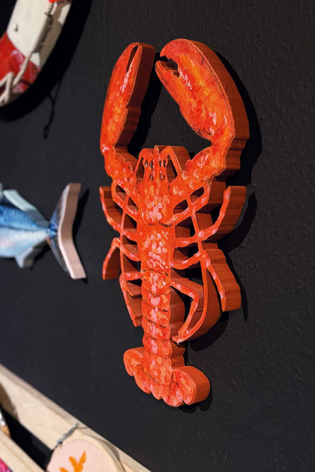 Håndmalet træhummer