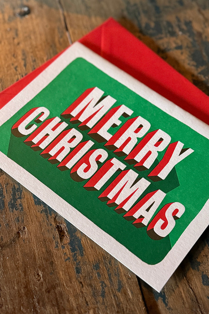 Letterpress Card "Merry Christmas" 