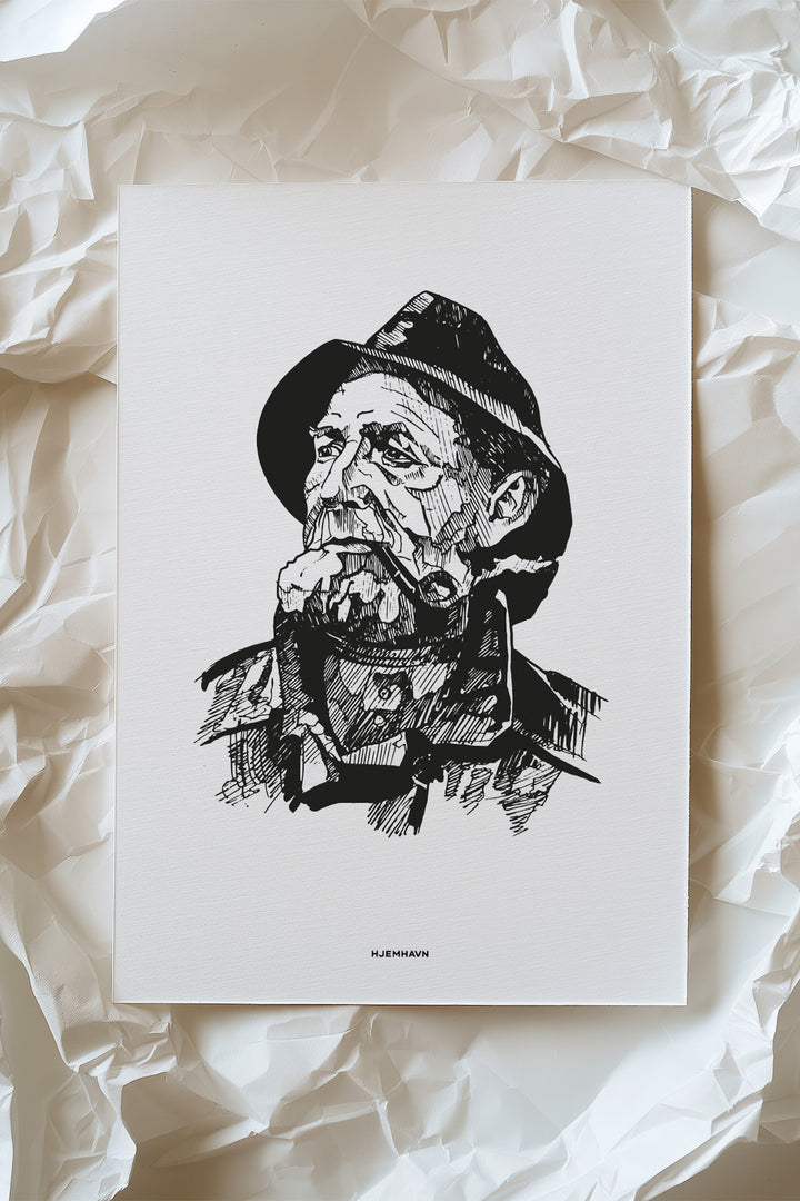 Miniposter/Karte "Fiskeren aka. Chefen"