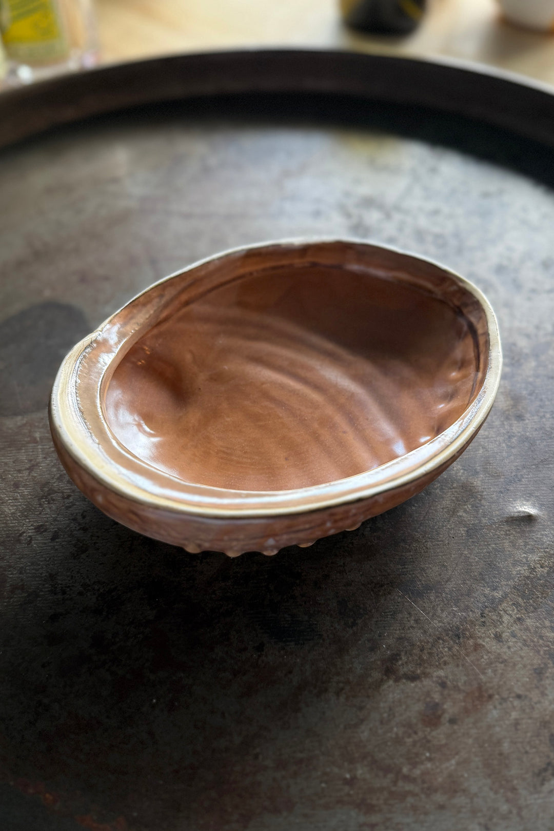 Keramik Tallerken/Skål "Muslingeskal"