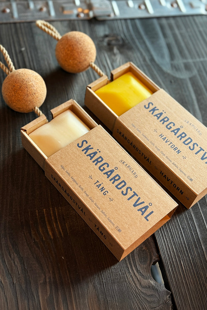 Seife mit Faden und Schwimmer