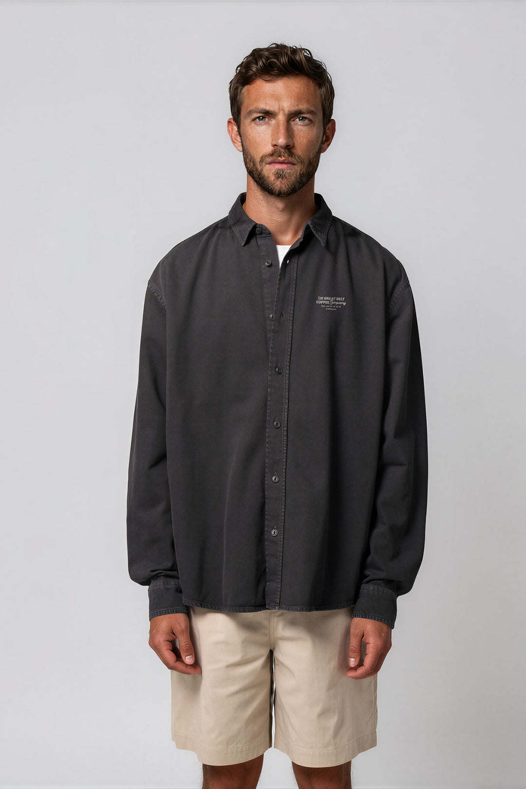 Cotton Twill Shirt "Ferry Coffee"