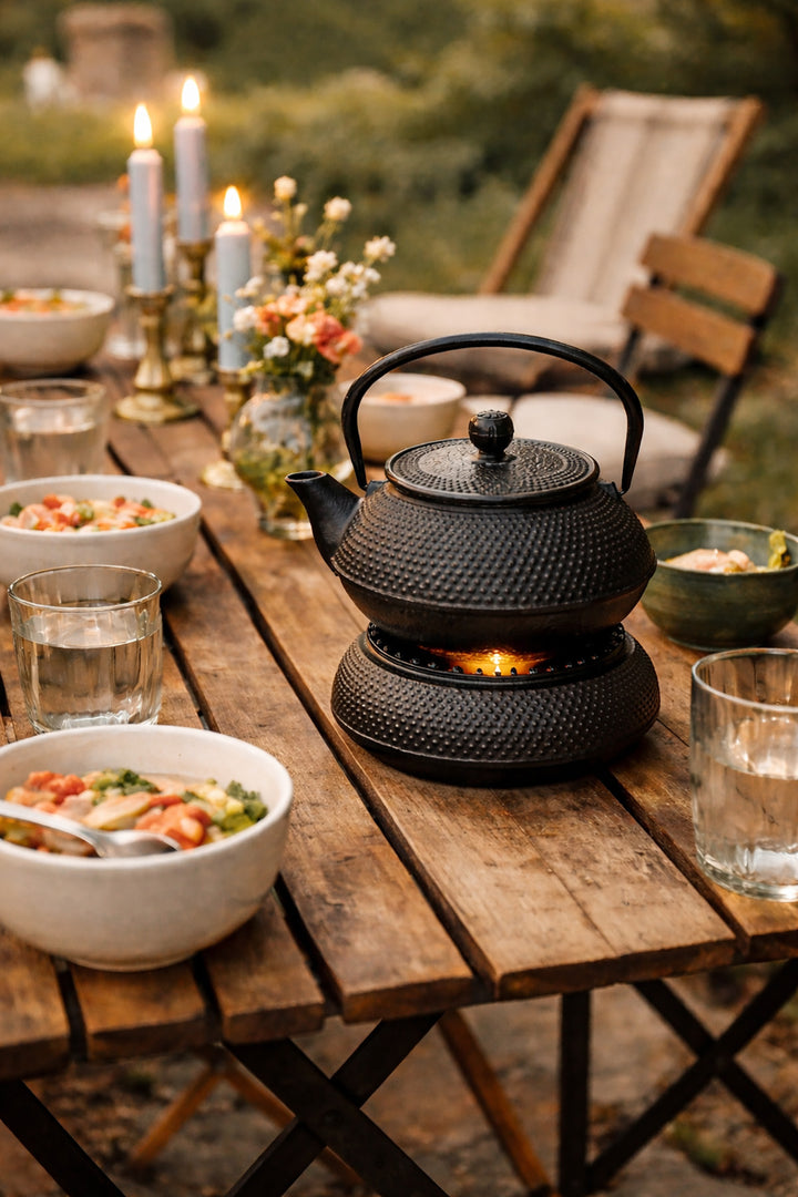 Tekande i støbejern inkl. varmer