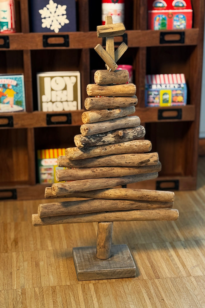 Christmas tree made of driftwood