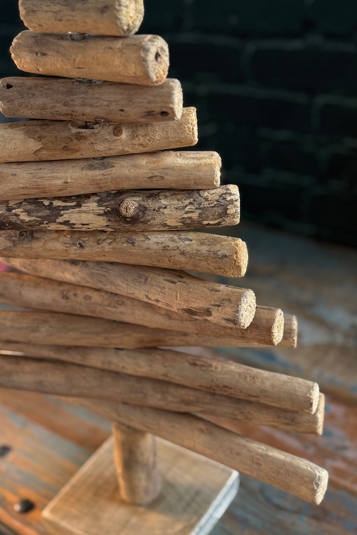 Christmas tree made of driftwood