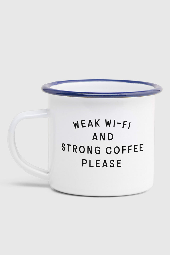 Enamel mug "Weak Wifi"