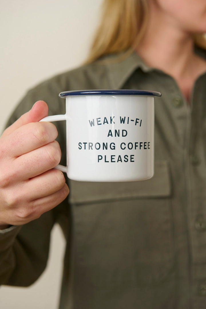 Enamel mug "Weak Wifi"