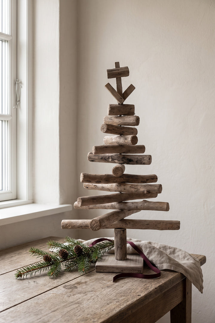Christmas tree made of driftwood