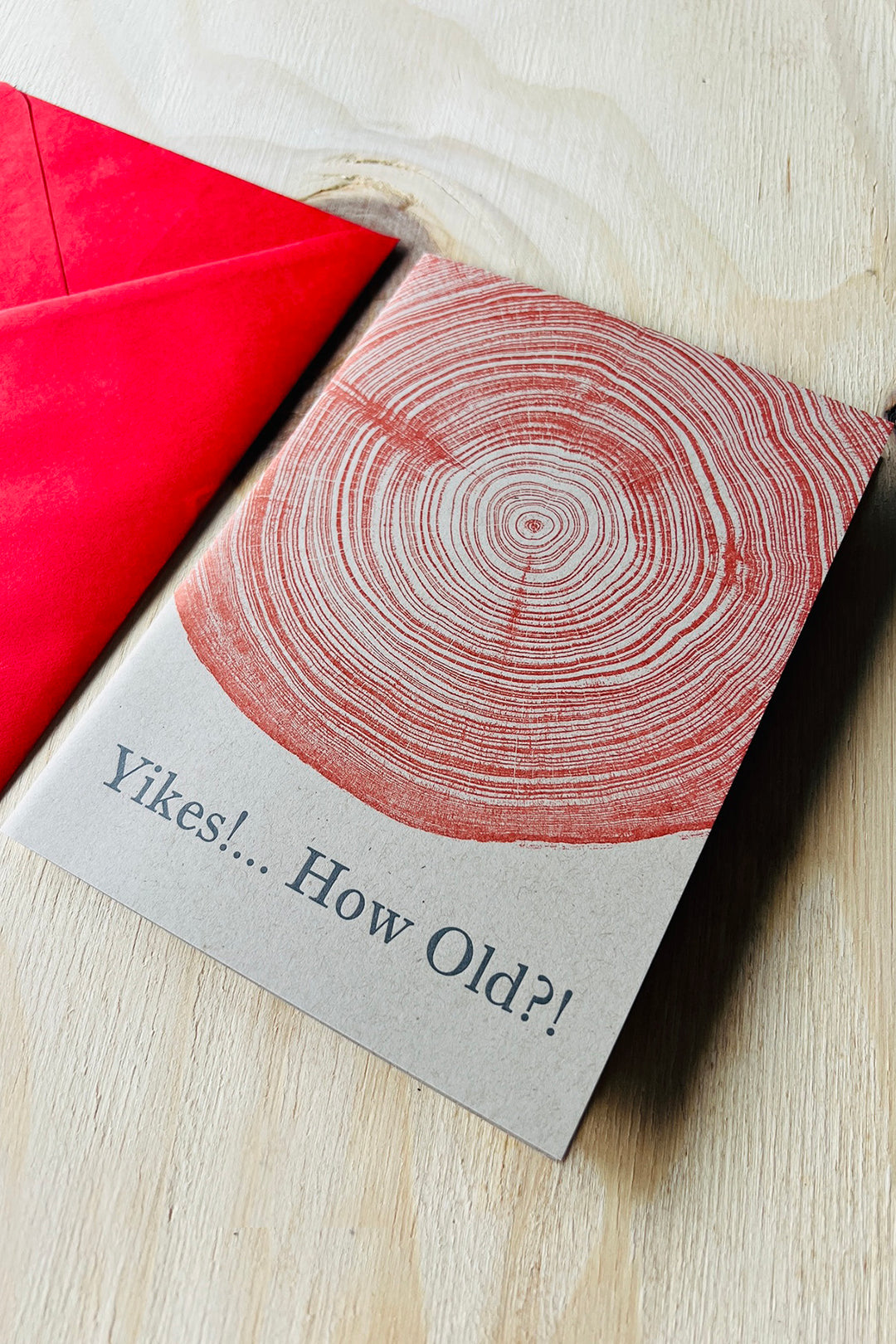 Letterpress Card "Yikes!... How Old?!"