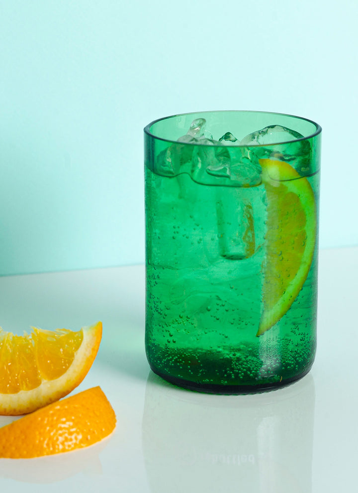 Drinking glasses from wine bottles - Tall