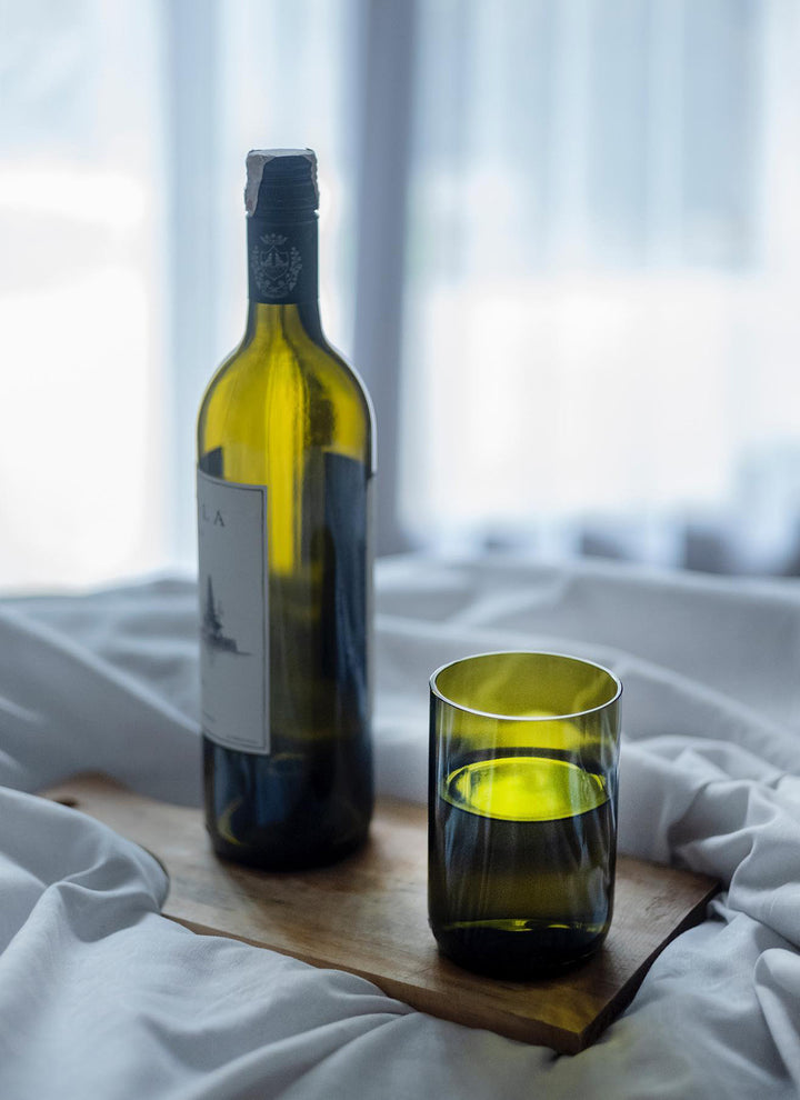 Drinking glasses from wine bottles - Tall