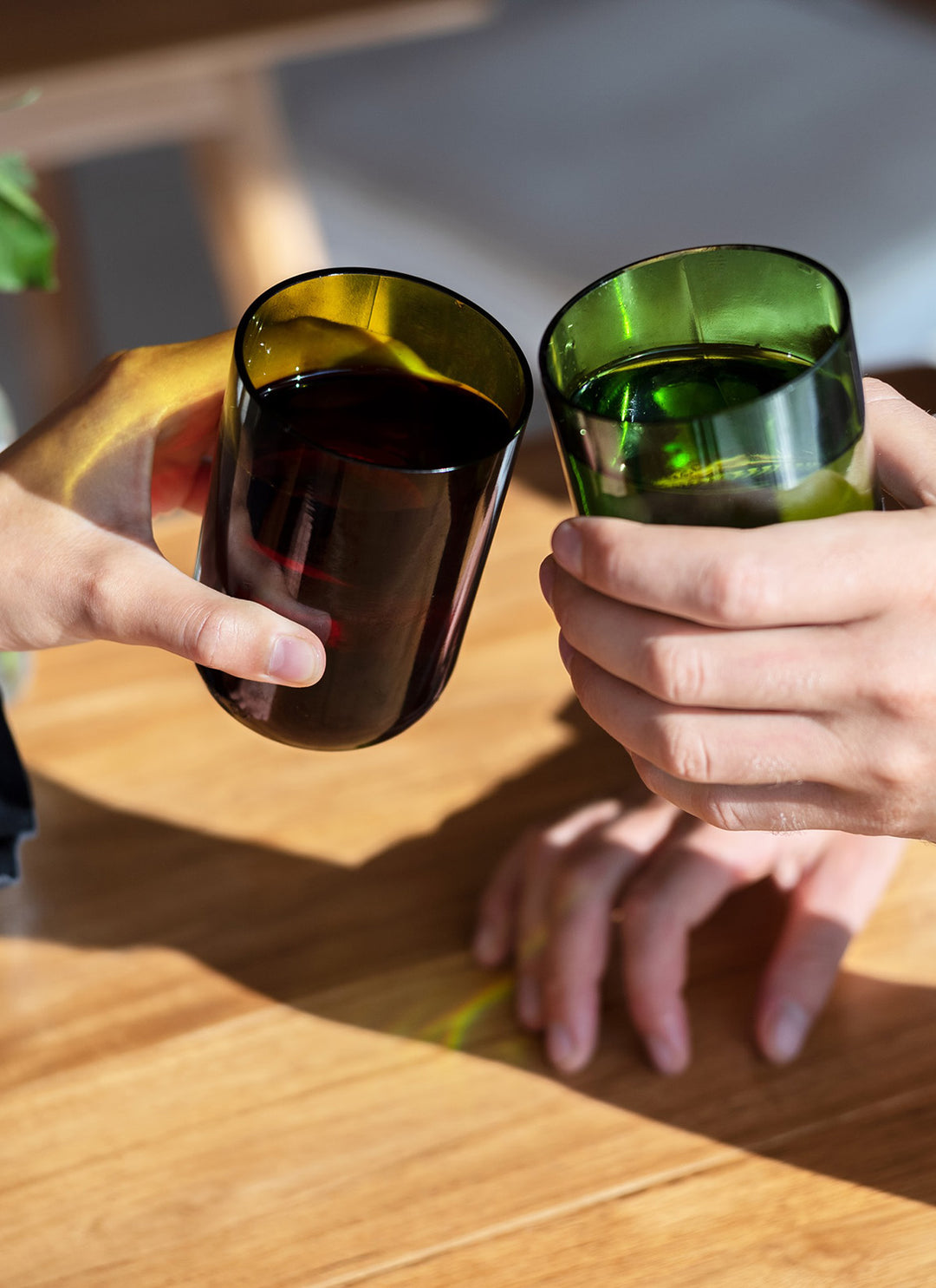 Drinking glasses from wine bottles - Tall