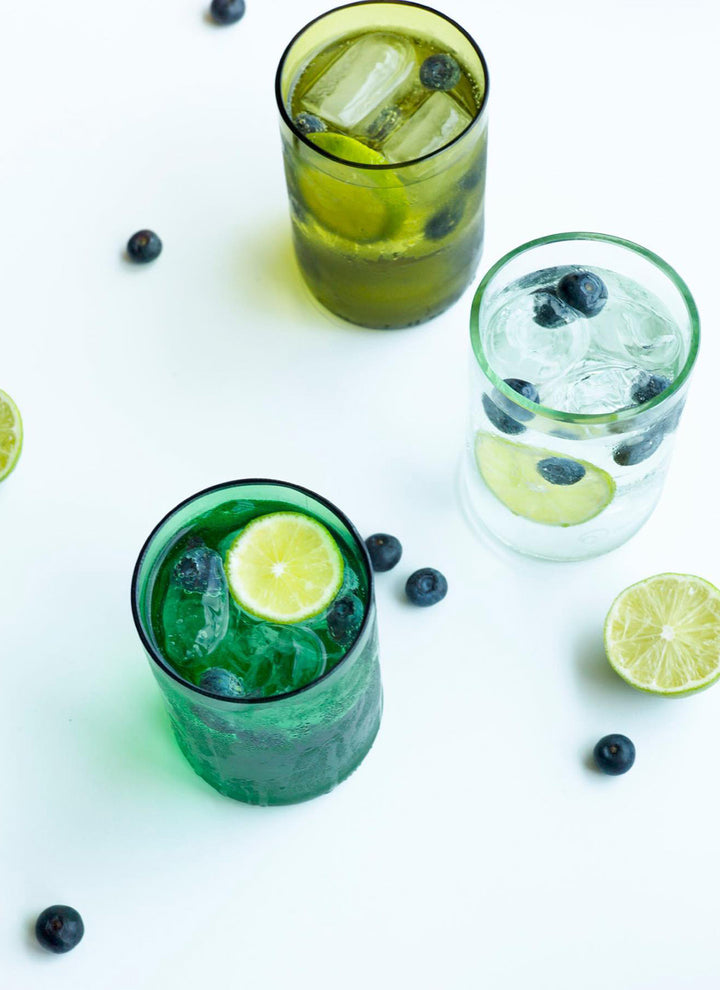 Drinking glasses from wine bottles - Tall