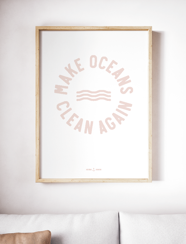 "Make Oceans Clean Again" (Plakat) - Hjemhavn Citater 