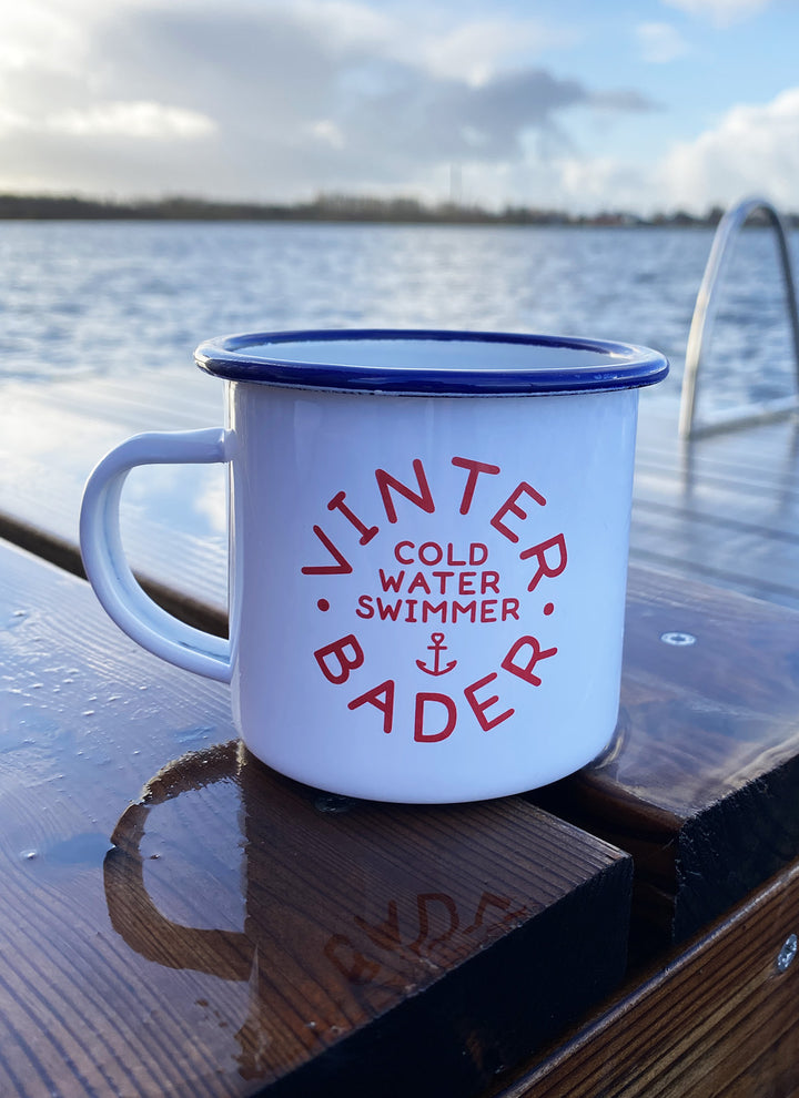 Enamel mug "Winter Baths" incl. name