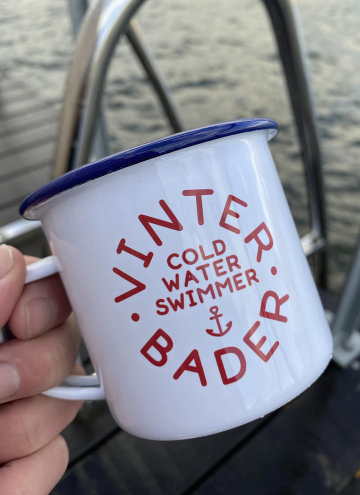 Enamel mug "Winter Baths" incl. name